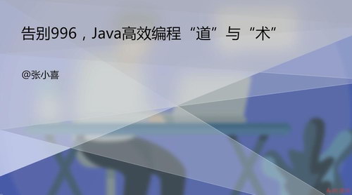 张小喜告别996 实现高效编程 减少开发压力 开启Java高效编程之门（完整版高清视频）百度网盘分享